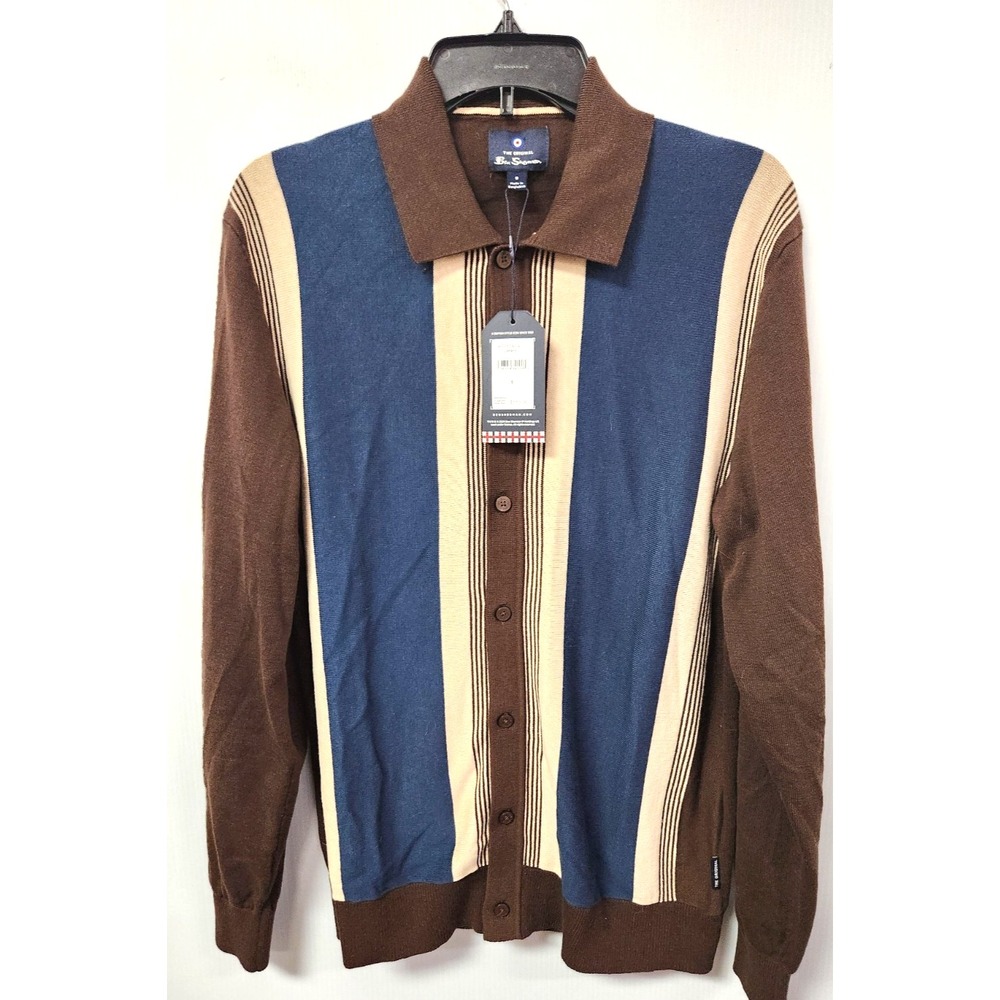 Ben Sherman The Original Knit Button Men's Sweater Carafe SZ S NWT